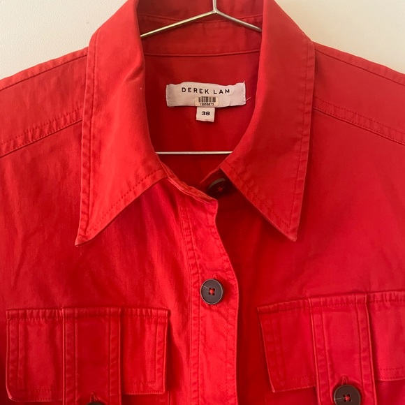 Derek Lam Red Utility Dress, Sz 38, US 8, M - Picture 7 of 14